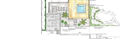 handgezeichneter Gartenplan 3