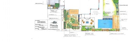 handgezeichneter Gartenplan 1